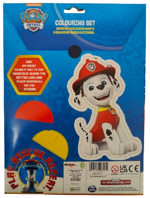 PAW PATROL Colouring Set Art Craft Pencils & Stickers Travel Activity Book Xmas
