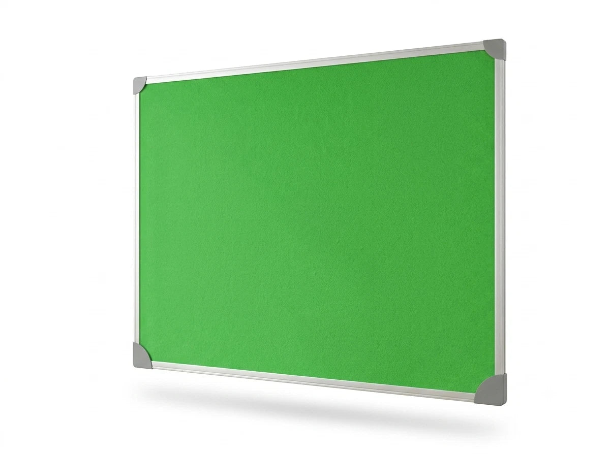 Green Felt Notice Board 1200x900mm Large Pin Board Aluminium Frame Office Home