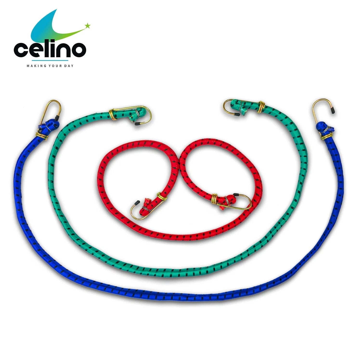 Bungee Luggage Straps Cord With Hooks 12mm x 1m Long Rope Trolley Car Bike Van