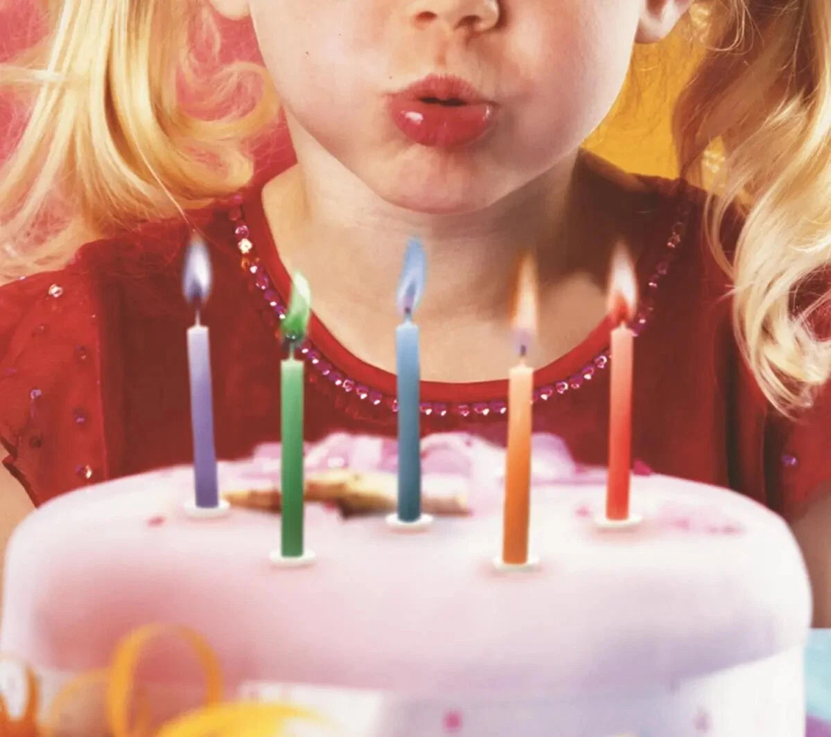 12 Colour Flame Candles Birthday Party Cake Topper Decoration Celebration