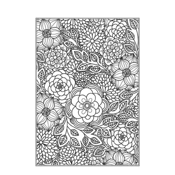 2pk A4 Colouring Books Flowers Anti-Stress Mind Relaxing Travel Therapy Books