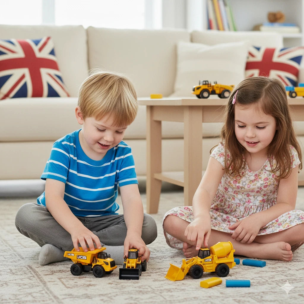 JCB Construction Vehicle Toys Digger Loader Crane Skip Lorry Kids Boys Xmas Gift