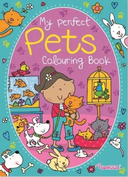 2pk A4 Colouring Books Girls Boys Animals Pets Designs Fun Travel Activity Book