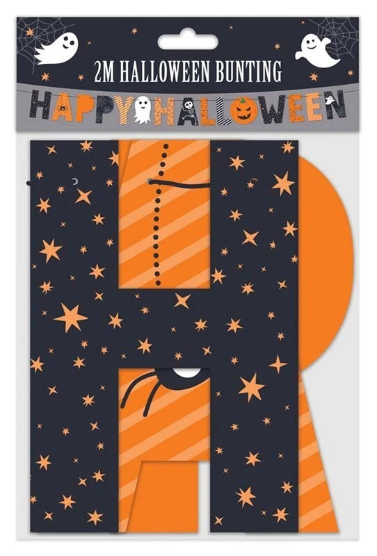 2m Happy Halloween Paper Bunting Decorations Pumpkin Banner Party