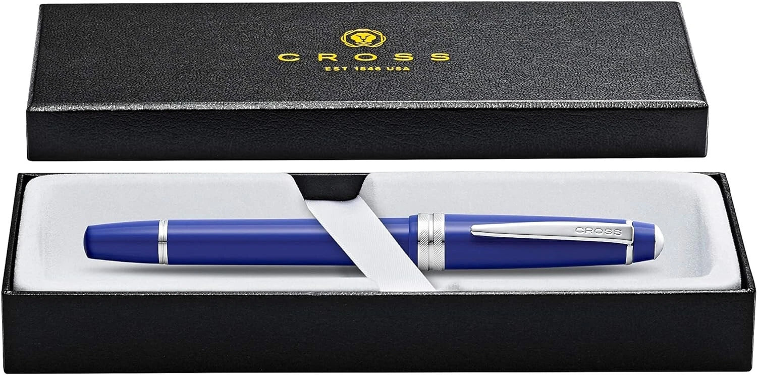 Cross Bailey Light Fountain Pen Medium Nib 0.7mm Gift Box Smooth Writing BLUE
