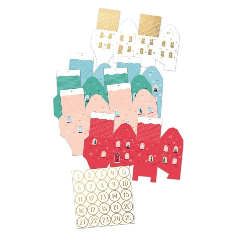 Make Your Own Advent Calendar Boxes Christmas Children Craft Stickers String