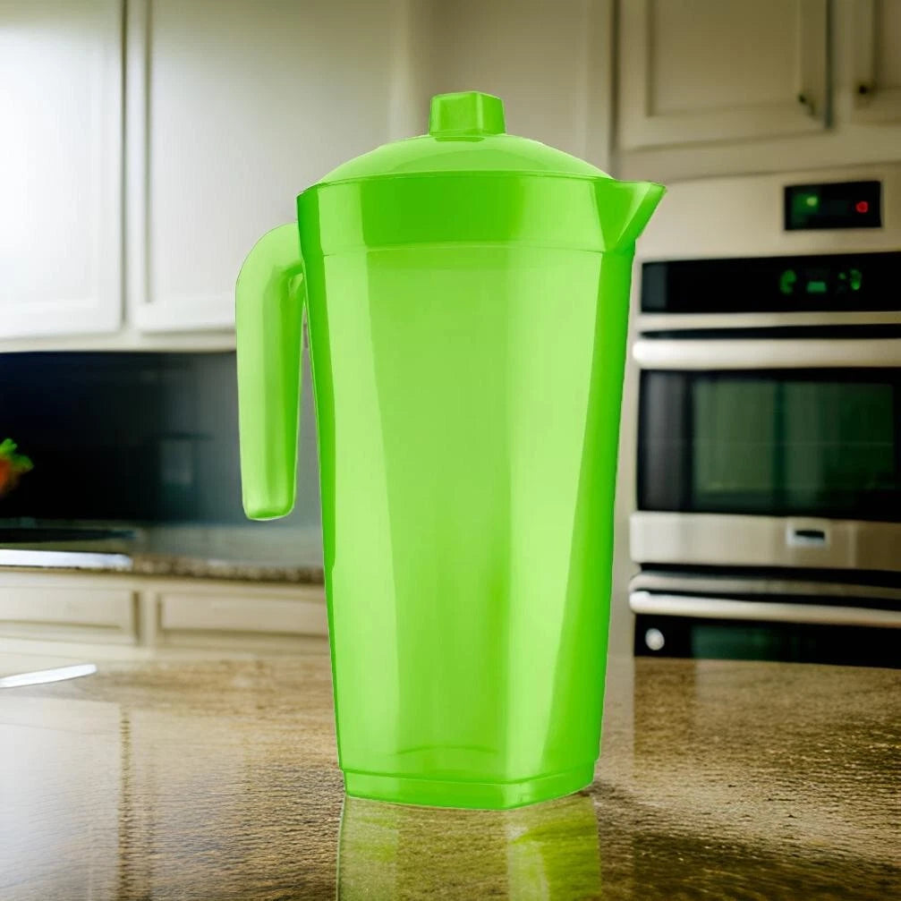 Share 1.6L Plastic Fridge Jug Water Juice Summer Drinks Smoothie Milk Pitcher With Lid