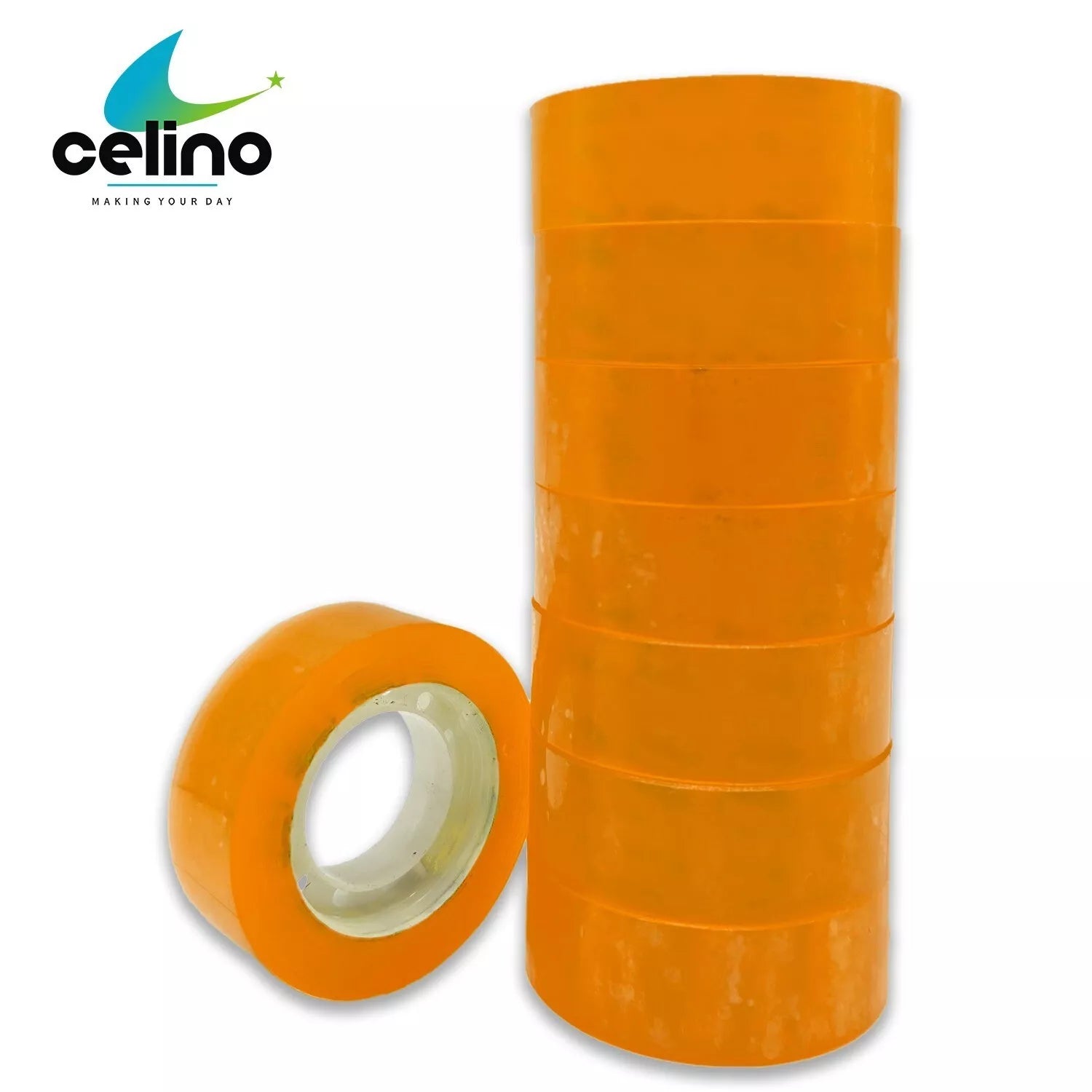 8 x Clear Tape Roll Cellotape Rolls 18mm x 30 Meters Sellotape Parcel Packing
