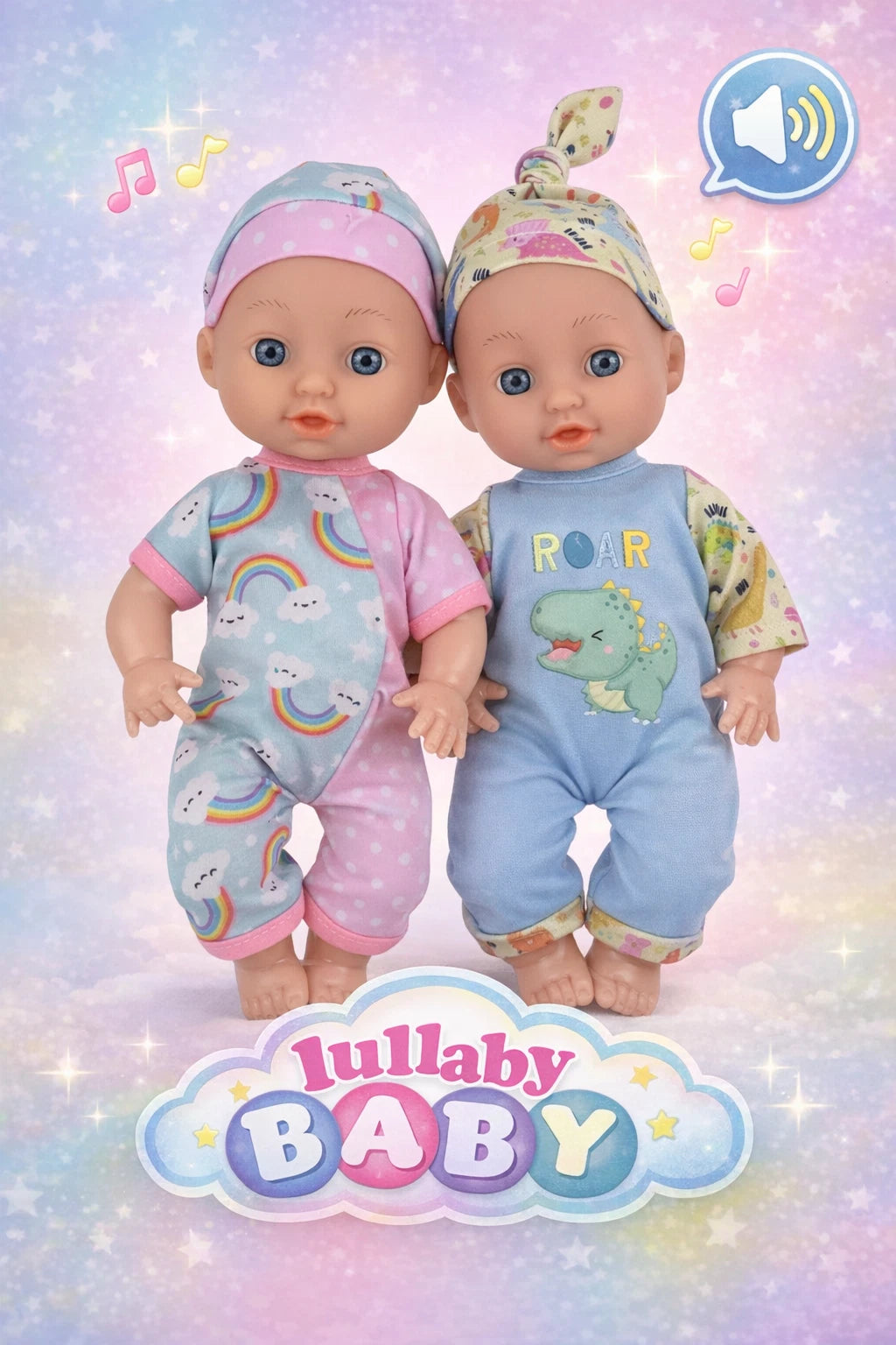 10" Baby Doll Toy With Sounds Cute Clothes Outfit Girls Boys Gift 26cm Ages 2+