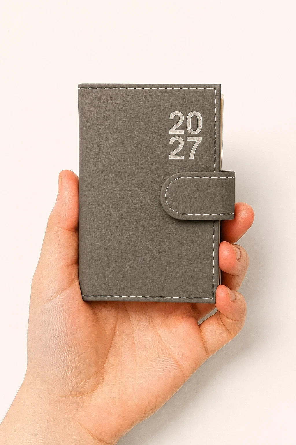 2027 Page a Day A7 Diary Soft Leather Feel Pocket Size Journal With Pen Gift