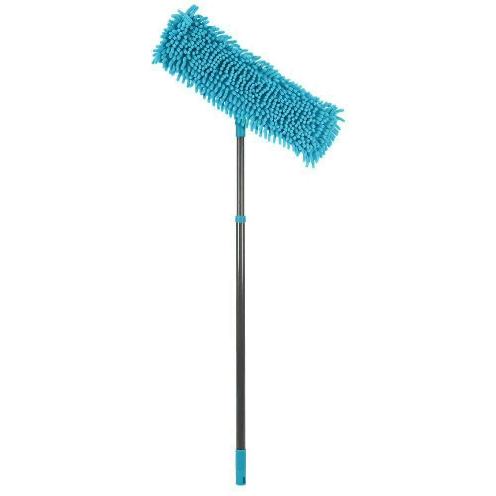 Extendable Flat Microfibre Floor Mop Super Absorbent Cleaning Replacement Heads