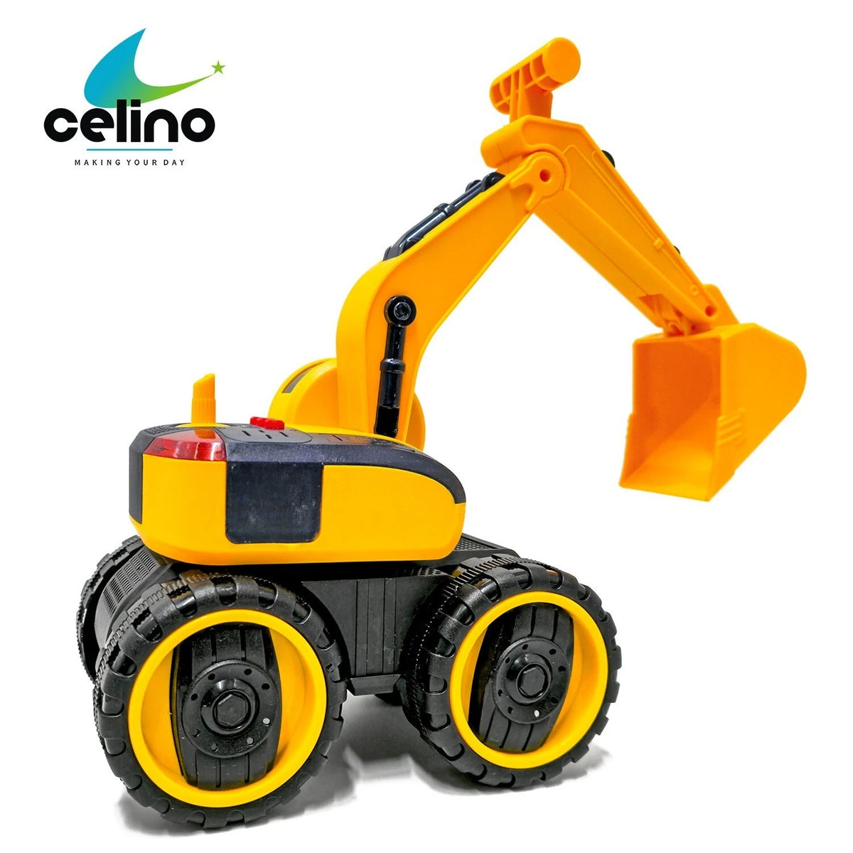 Backhoe Construction Vehicle Toy Truck Friction Power Lights & Sound Kids Boys
