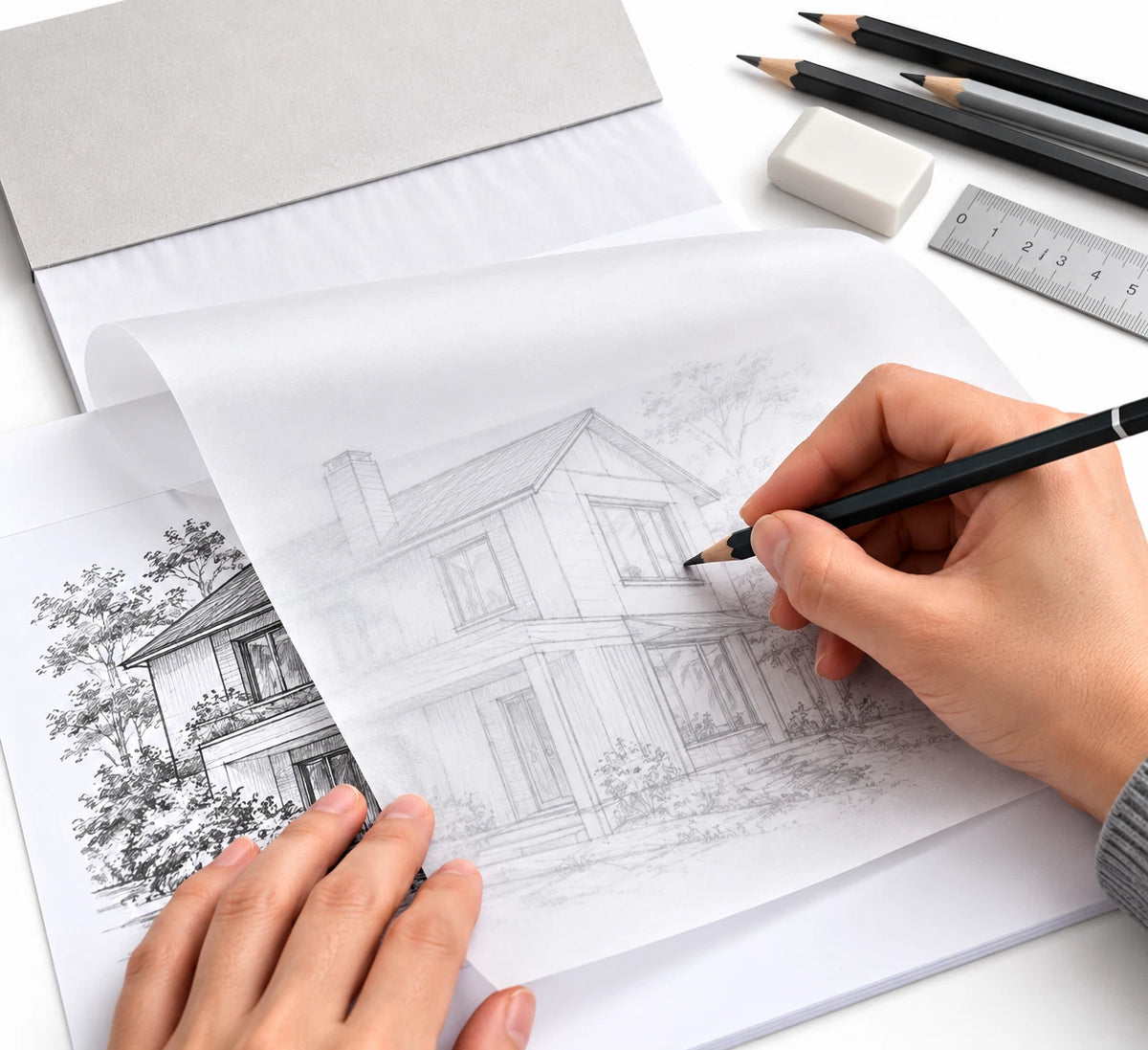A4 Tracing Paper Pad 30 Sheets 60 GSM Translucent Drawing Calligraphy Drafting