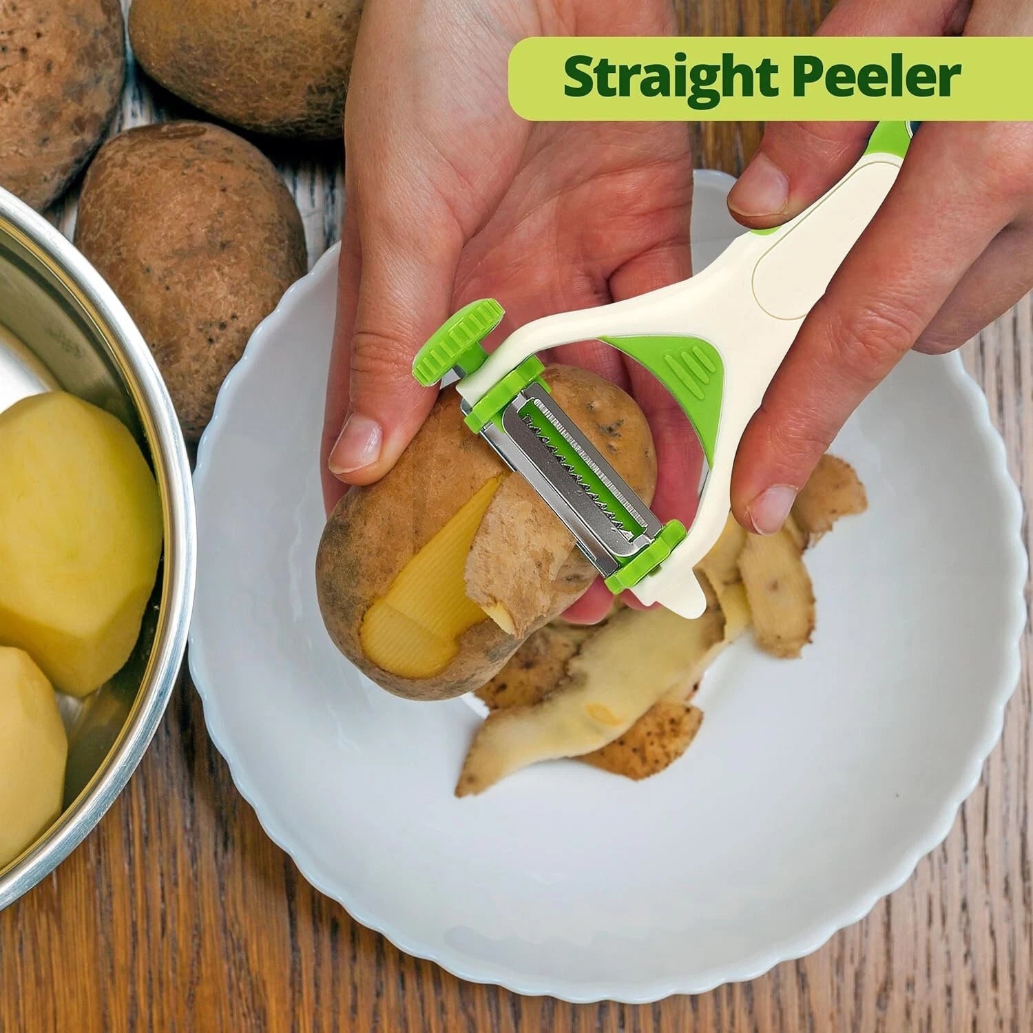 3-in-1 Potato & Vegetable Peeler – Fruit Cutter, Julienne Slicer & Kitchen Gadget Tool