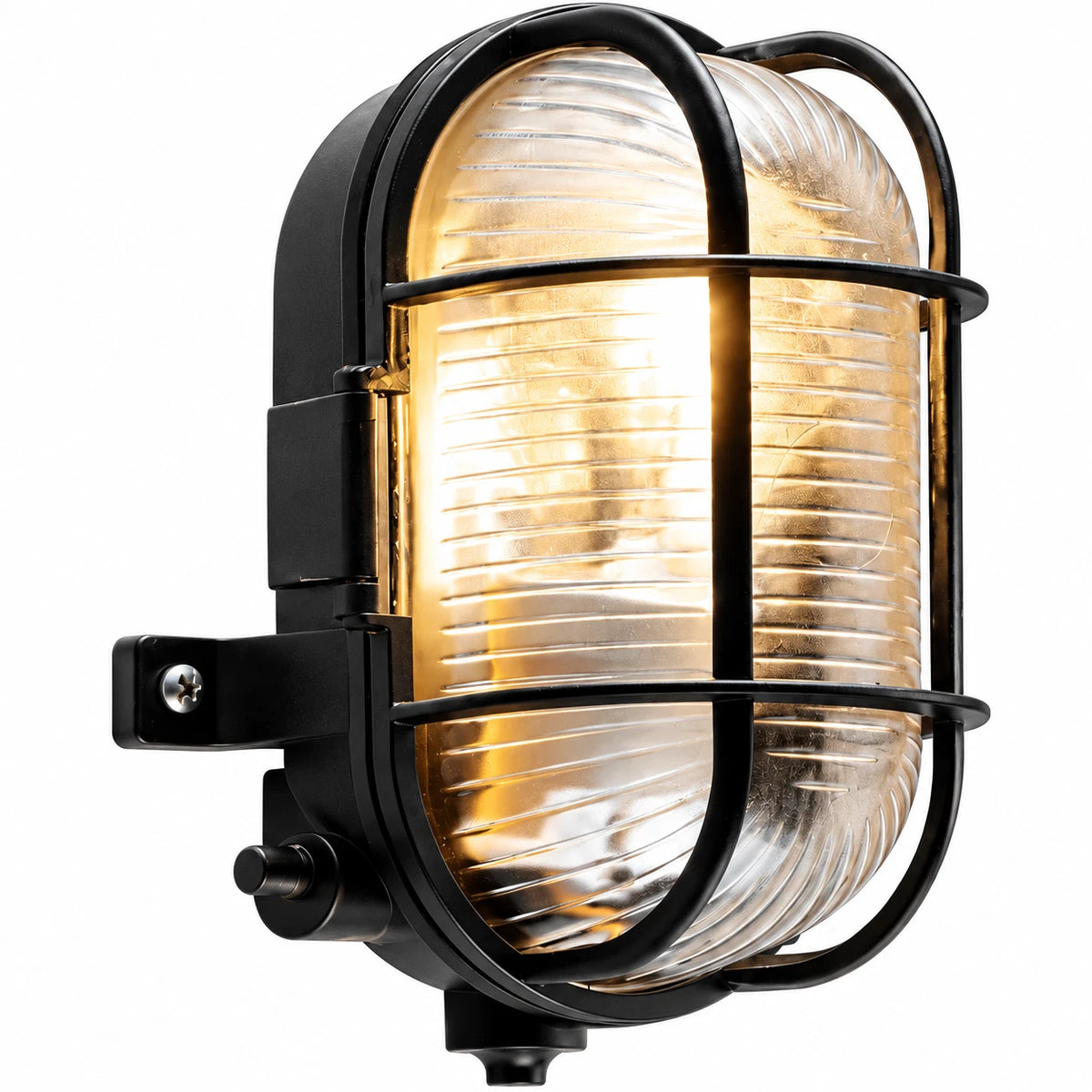 Outdoor Bulkhead Wall Lights IP44 Garden Porch Security Wall Light Fitting Black