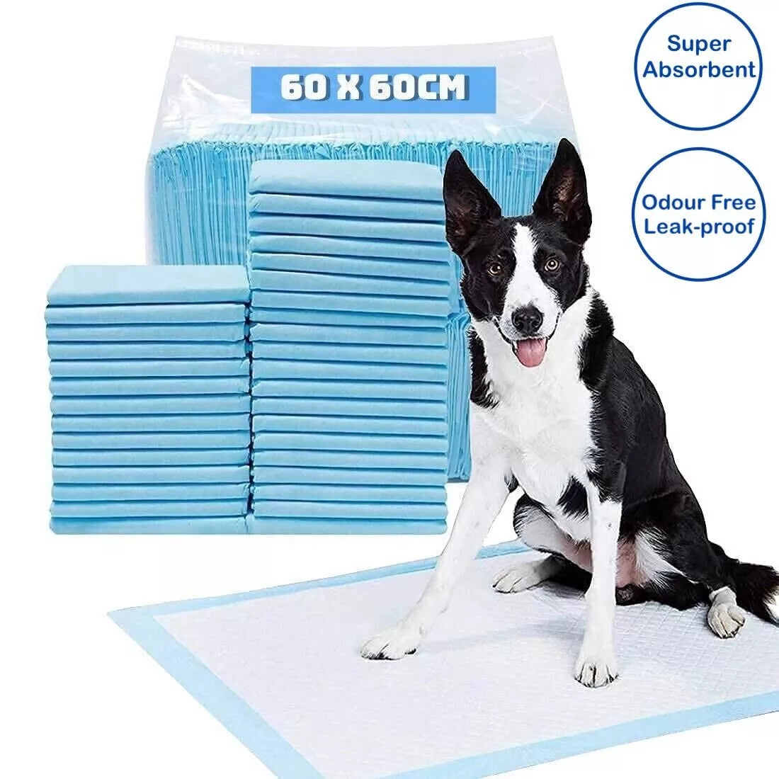 50 Pack Puppy Training Pads – Heavy Duty Super Absorbent Fast Drying Dog Toilet & Pee Pads