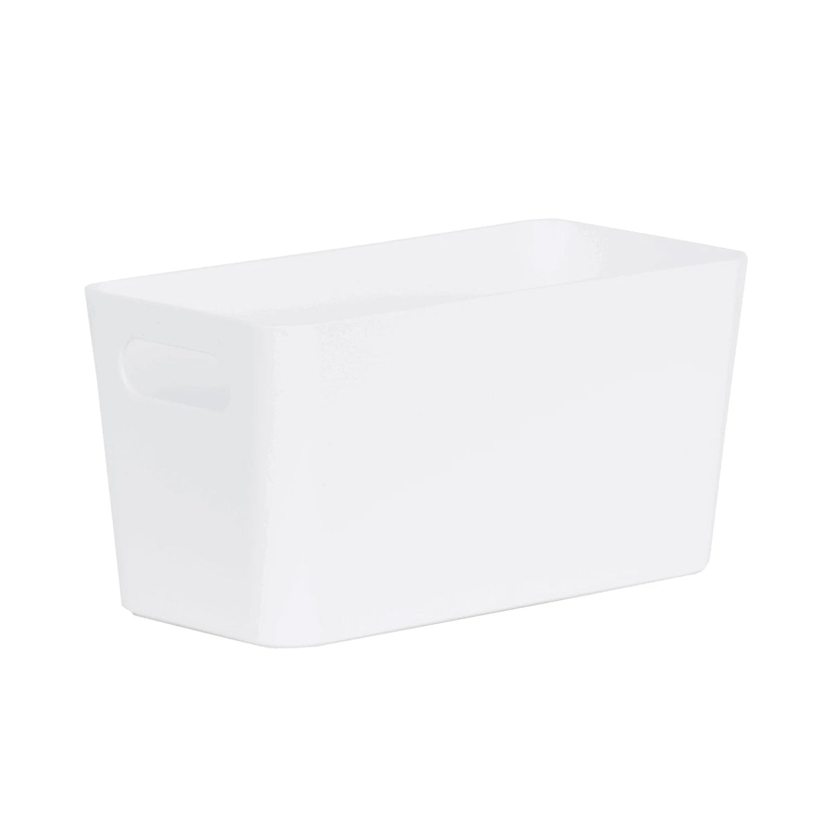 Plastic Storage Baskets Organiser Reusable Boxes Kitchen Bathroom Office Home
