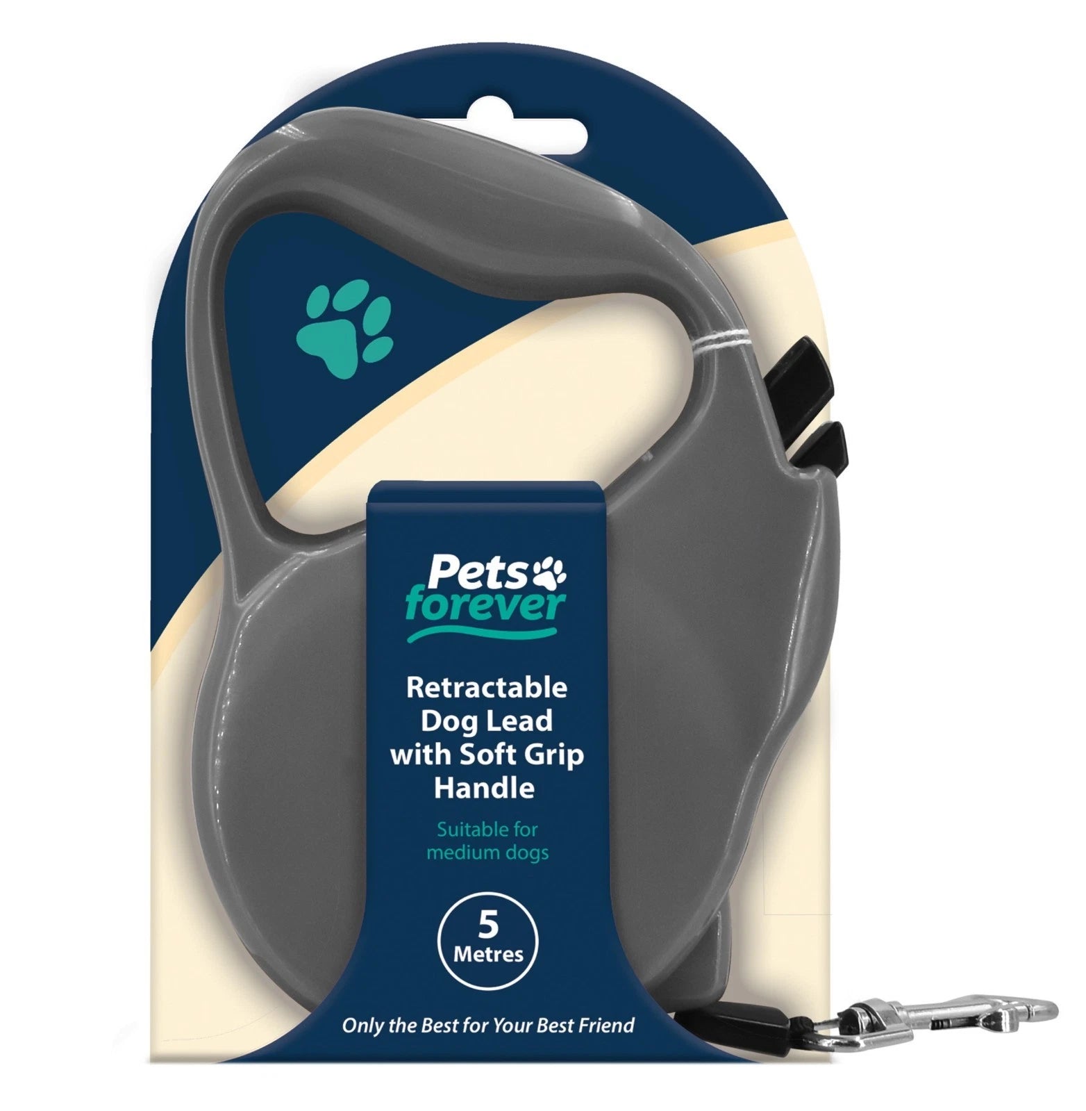 Retractable Dog Lead 5m Tangle Free Soft Grip Handle Small/Medium Dogs