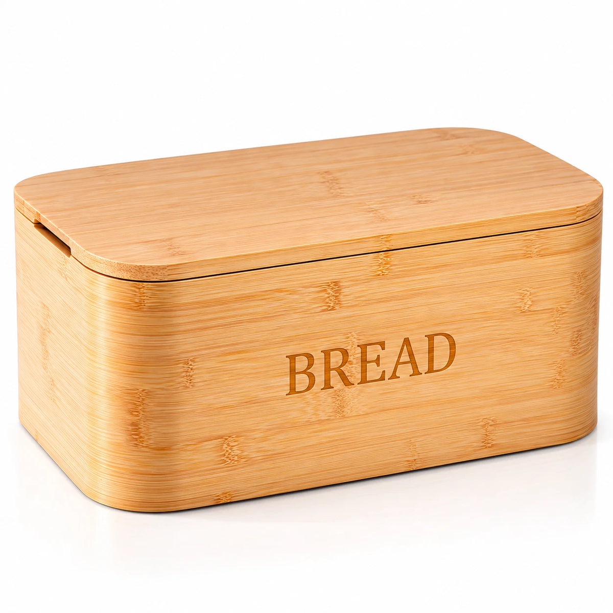 Bamboo Bread Bin with Chopping Board Lid Bread Box Kitchen Food Storage Counter