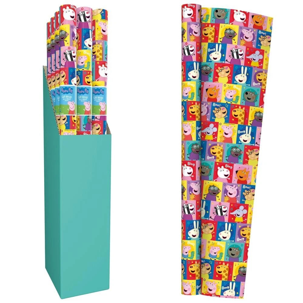 2 Pack Peppa Pig Kids Gift Wrapping Paper Rolls 2m – Birthday & Christmas Present Wrap for Girls
