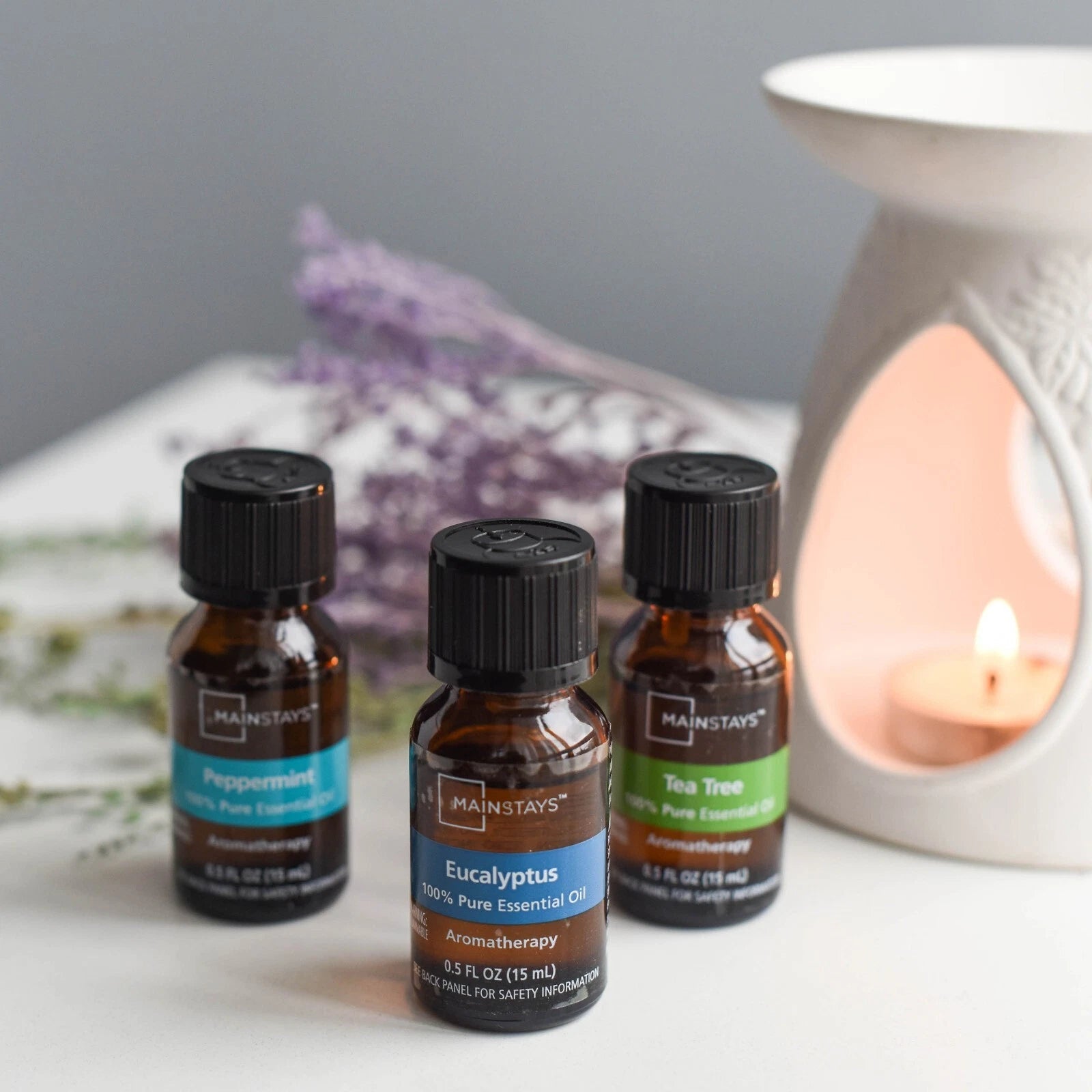 100% Pure Essential Oil Set – Aromatherapy Fragrance Oils for Diffusers (3 x 15ml)