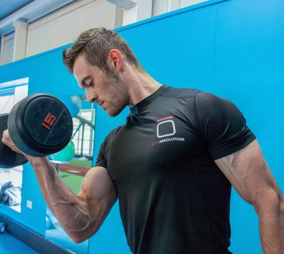 Mens T Shirts Short Sleeve T-shirt Gym Workout Slim Fit Muscle Crew Neck Tee Top