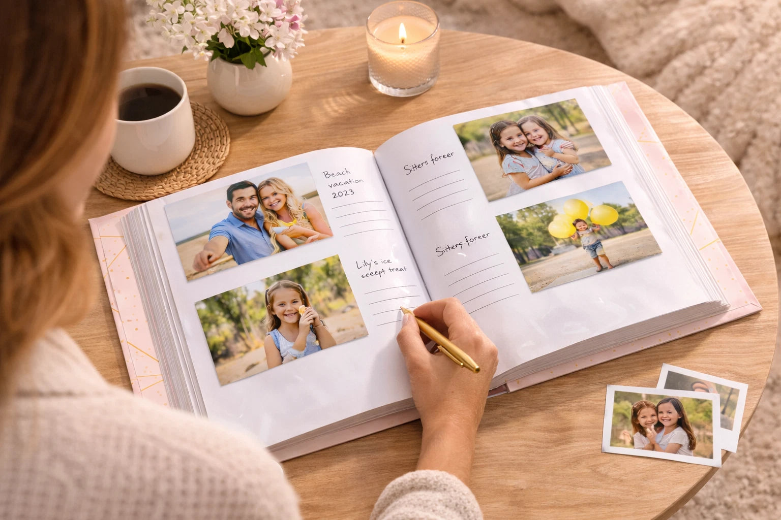 Photo Album 6x4 Inch Holds 200 Photos – Slip-In Memo Picture Album for Family, Holiday & Travel Memories