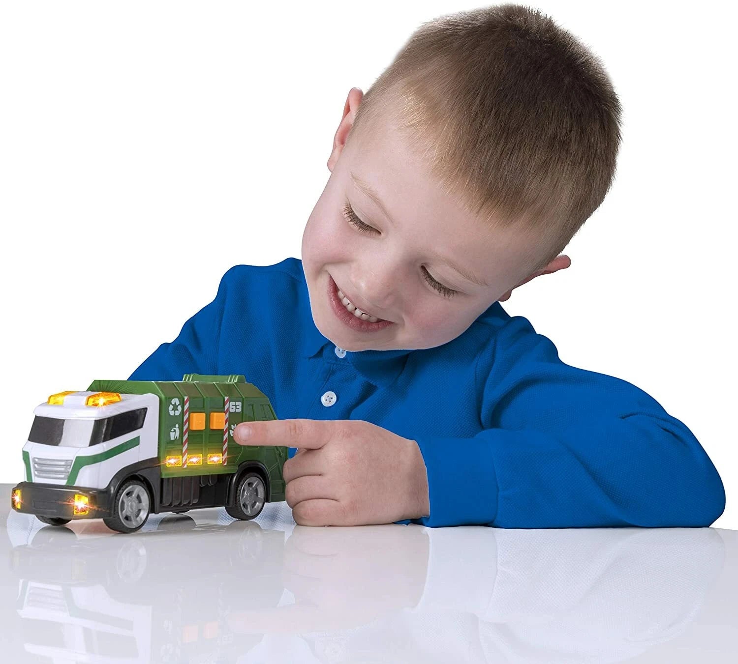 Teamsterz Small Garbage Truck Toy – Light & Sound Recycling Vehicle for Kids