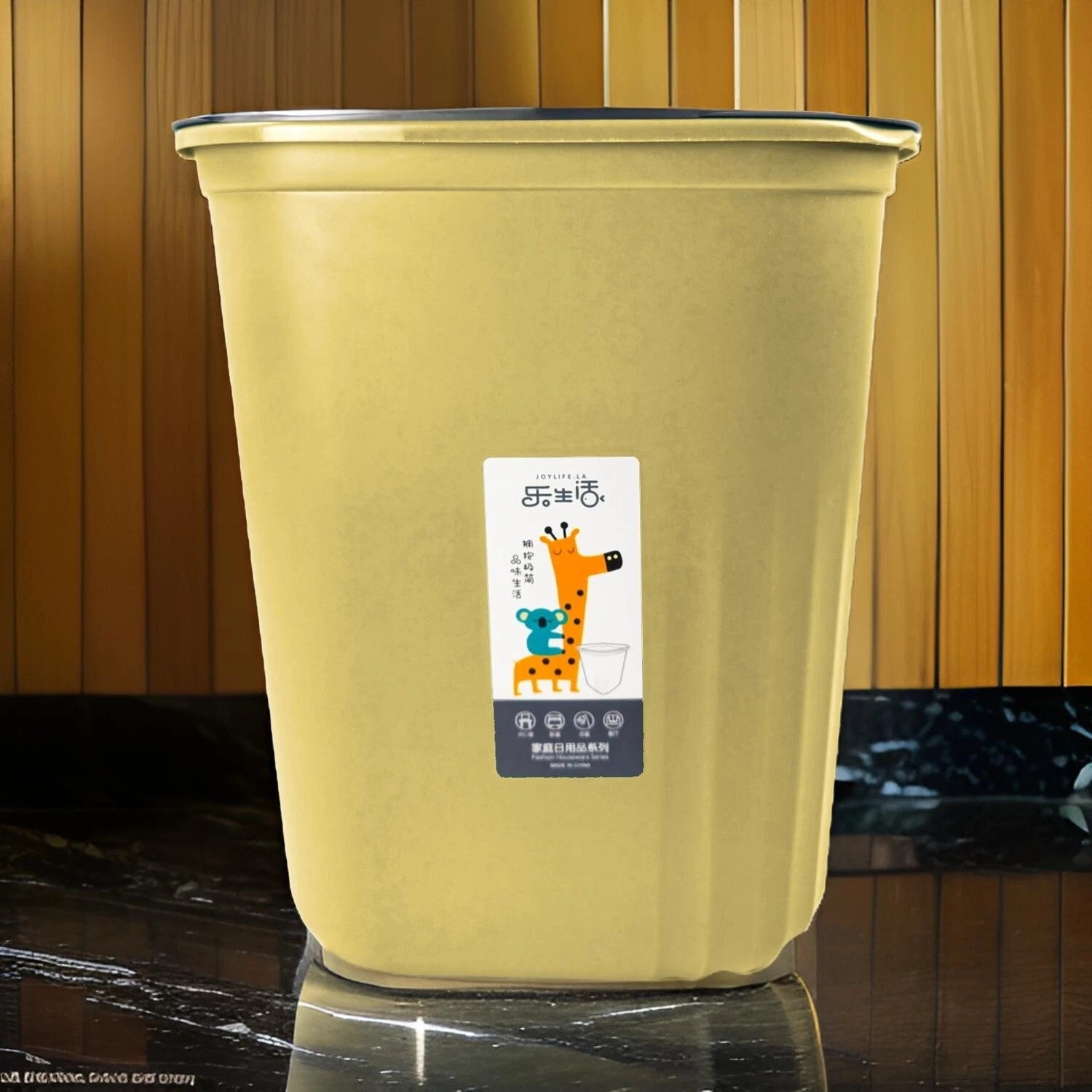 7L Plastic Waste Paper Bin – Square Dustbin for Kitchen, Office & Bathroom