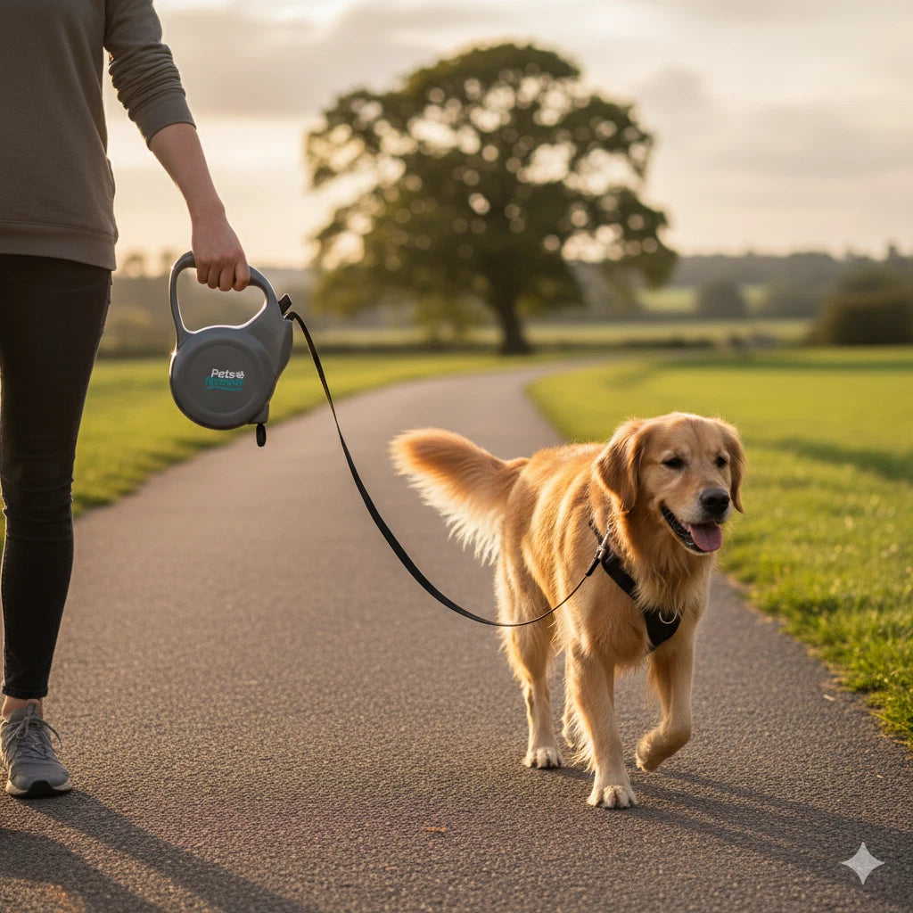 Retractable Dog Lead 5m Tangle Free Soft Grip Handle Small/Medium Dogs