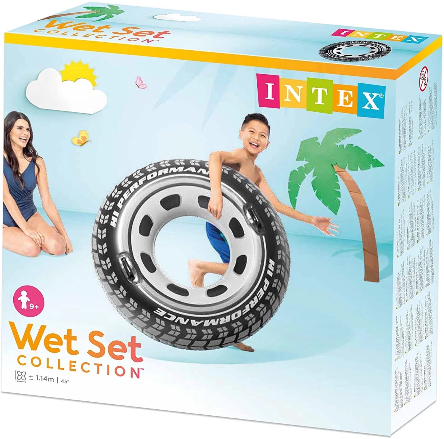 Inflatable Monster Truck Tyre Swim Ring Tube Pool Float Swimming Boys Toys Lilo