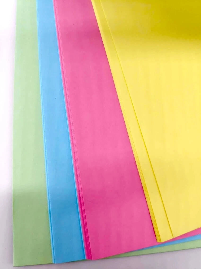 Mixed Pastel Colour - Craft Sheets - A4 Assorted Coloured Paper - 40 Sheets Pack