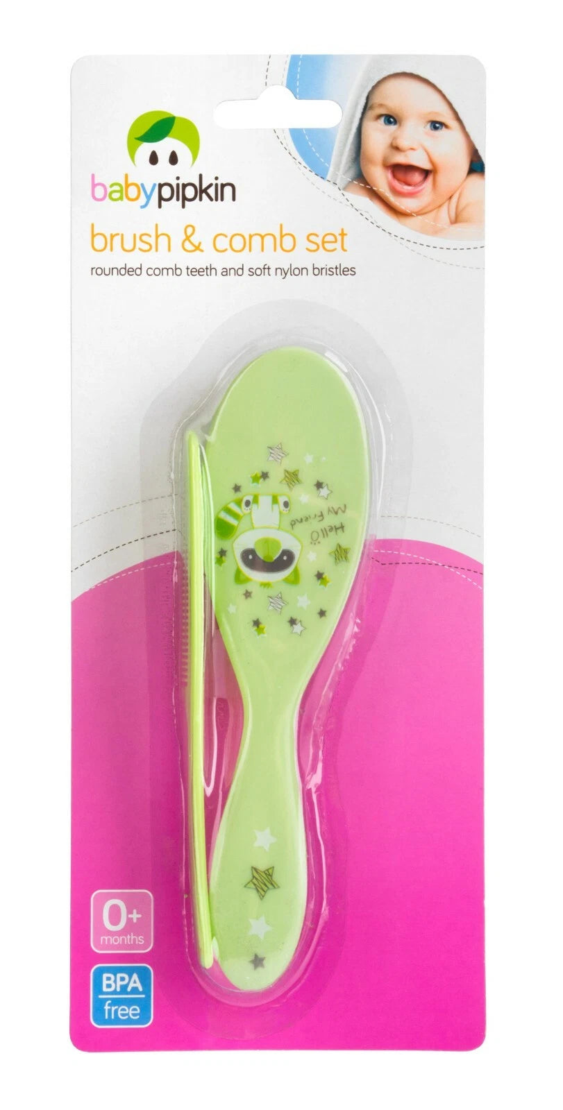 Baby Hair Brush & Comb Set Grooming Kit Infant Soft Gentle Bristles Rounded Comb