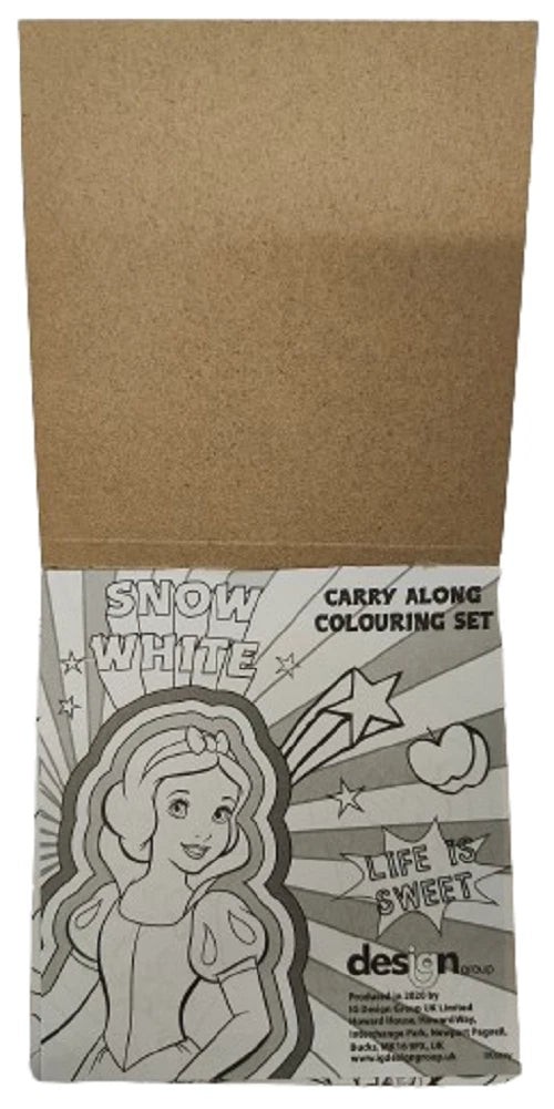 Disney Princess Carry Along Colouring Set Kids Travel Activity Book Party Bag