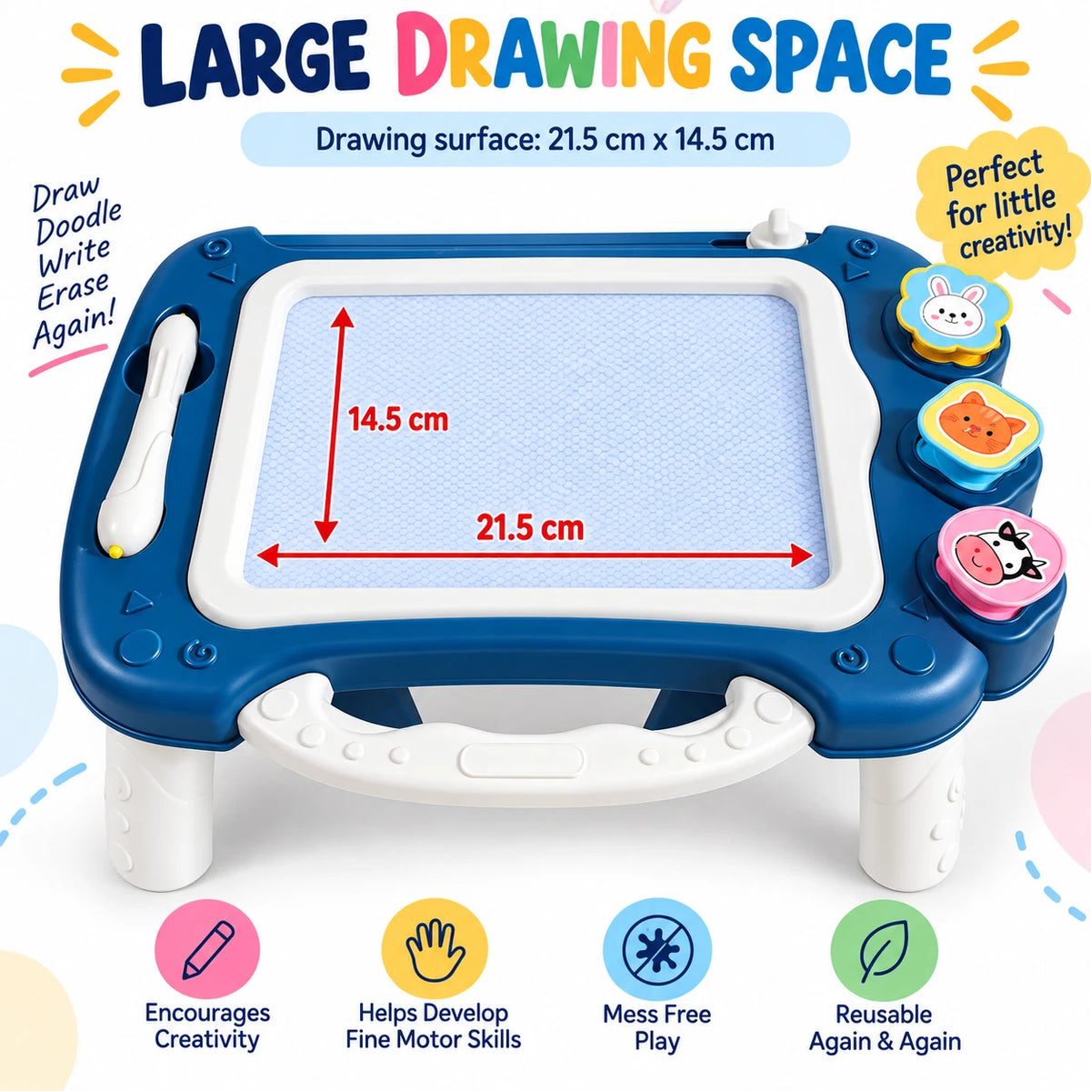 Magnetic Kids Writing Drawing Board Table Magic Writer Magnetic Slate Doodle Pad
