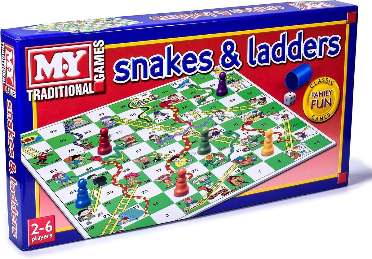 Snakes and Ladders Board Game Classic Traditional Fun Family Kids Adults Games