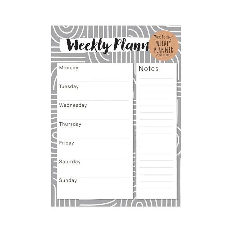 A4 Weekly Planner & To Do List Notepad – Meal Plan Desk Pad Tear-Off Sheets for Home & Office