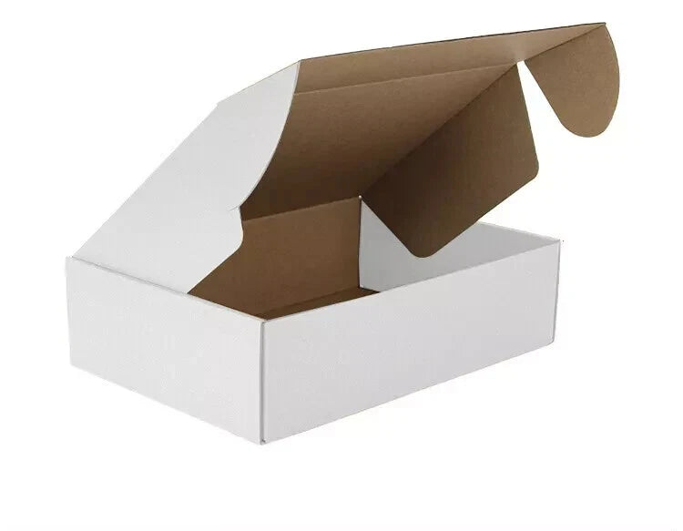 White Postal Cardboard Boxes Shipping Mailing Small Medium Parcel Packaging Gift