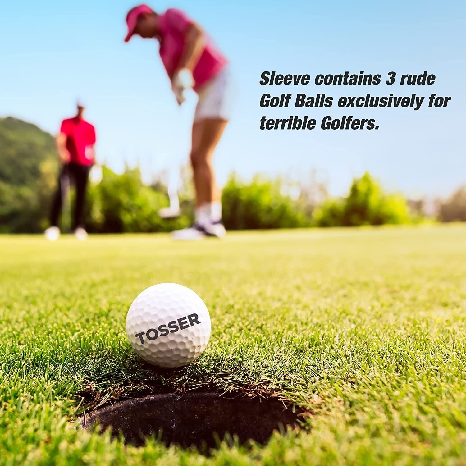 Pack of 3 Golf Balls Rude Funny Horrible Novelty Joke Gift For Men Golfers