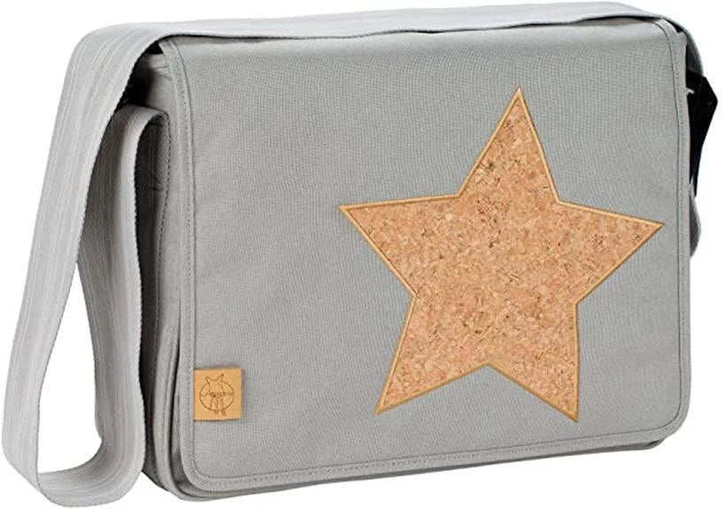 Lassig Messenger Bag Cork Star Light Grey Bag Body With Shoulder Strap UK