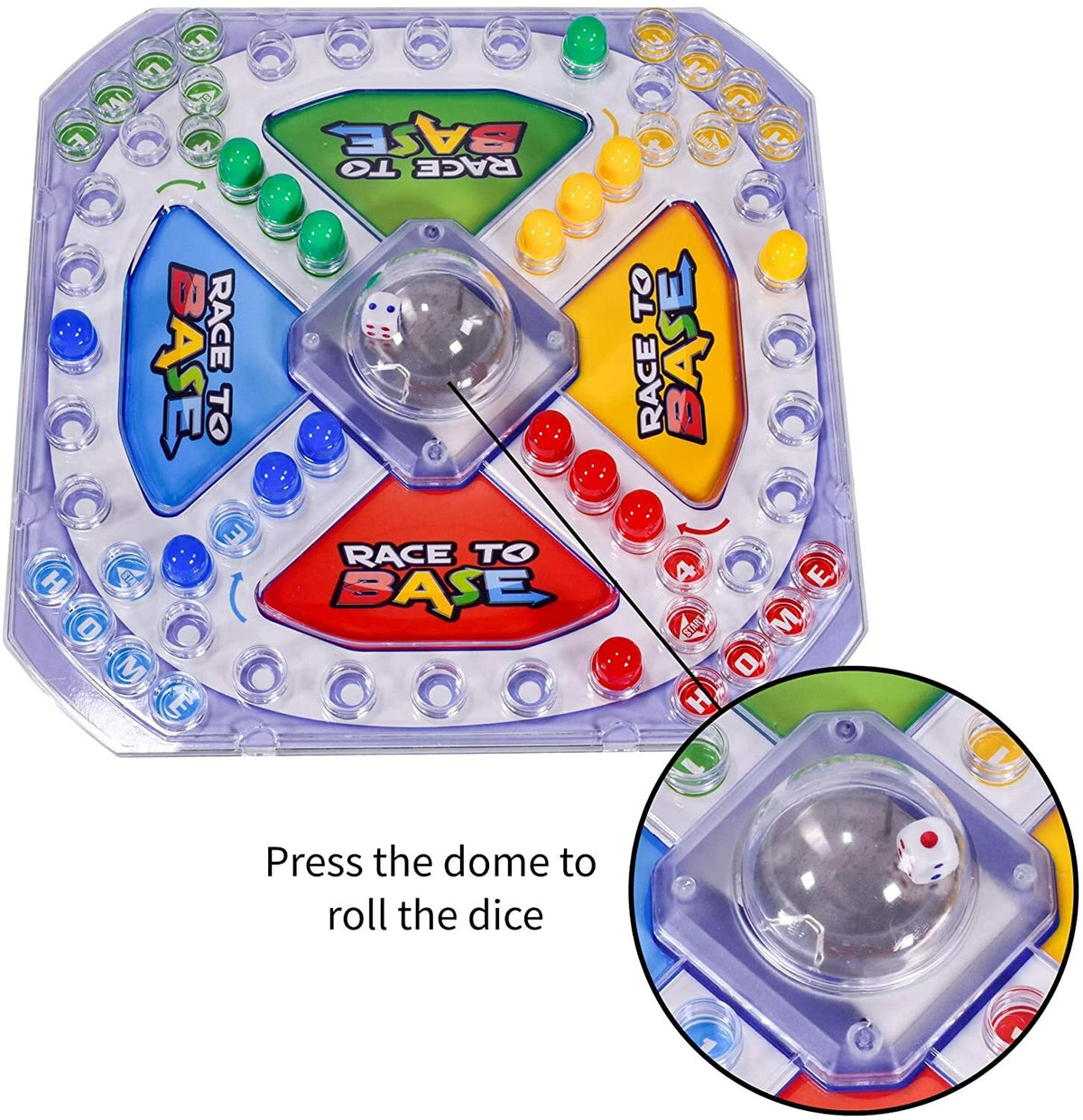 Race To Base Board Game Classic Dice Strategy Fun Family Children Kids Adults