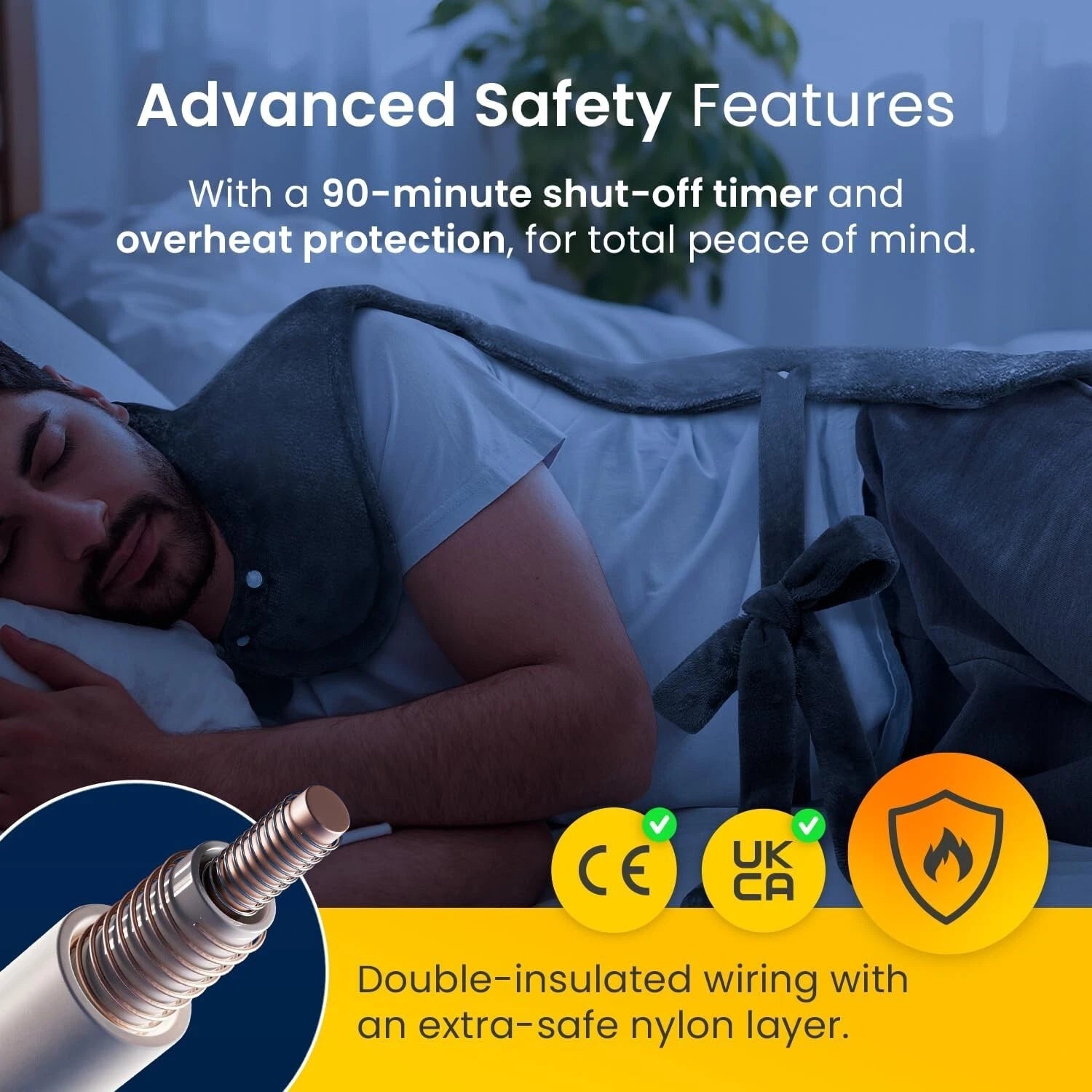 Electric Heating Pad for Neck Shoulder Back Warmer Pain Muscle Relief Washable