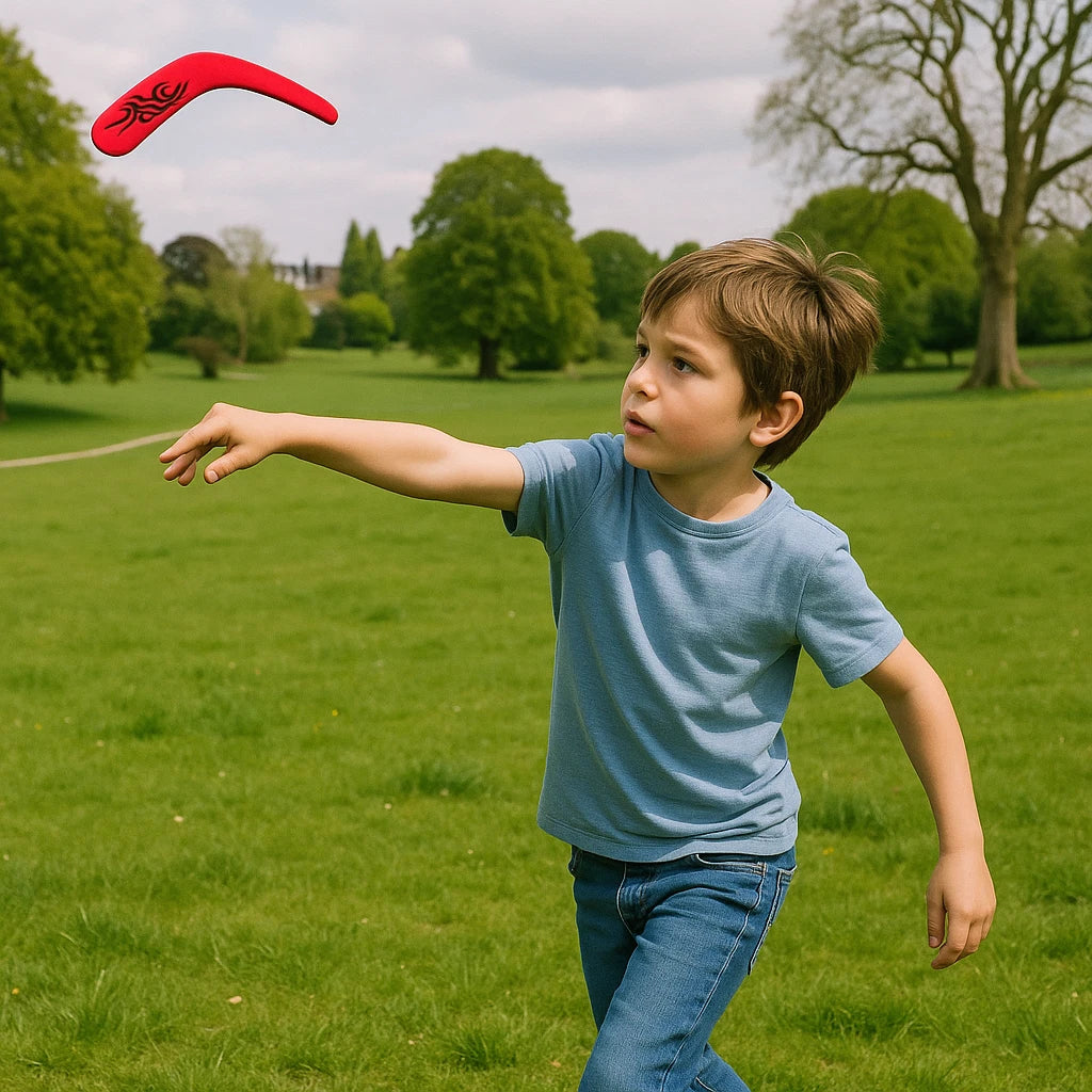 Neon Colour Boomerang Toy 40cm Summer Garden Beach Outdoor Fun Kids Toys Gift