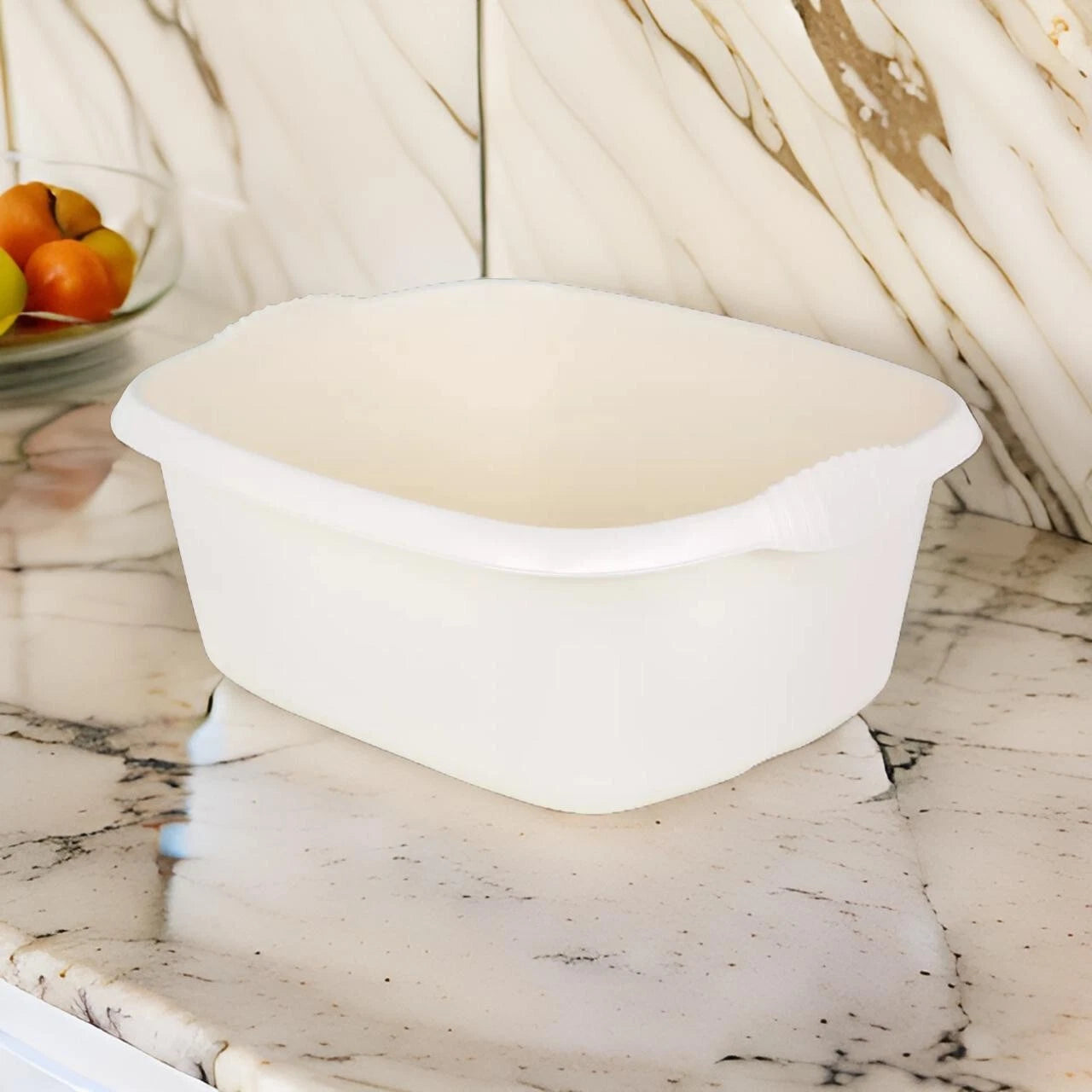 12L Washing Up Bowl Plastic Kitchen Basin Sink Mixing Cutlery Tidy Rectangular