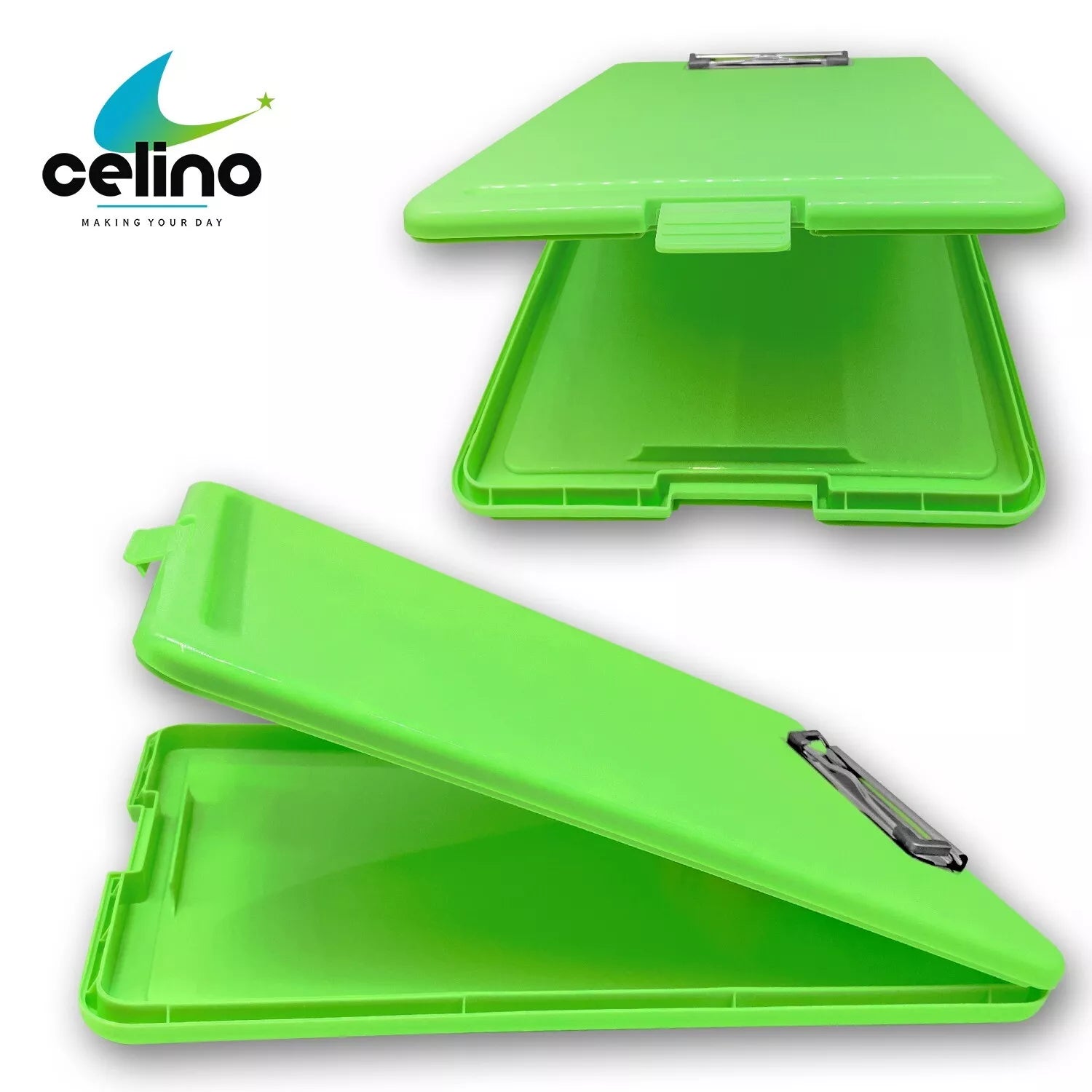 A4 Clipboard with Storage Box – Durable Plastic Document Folder File Organizer | Writing Pad & Filing Clipboard for Office, School & Exams