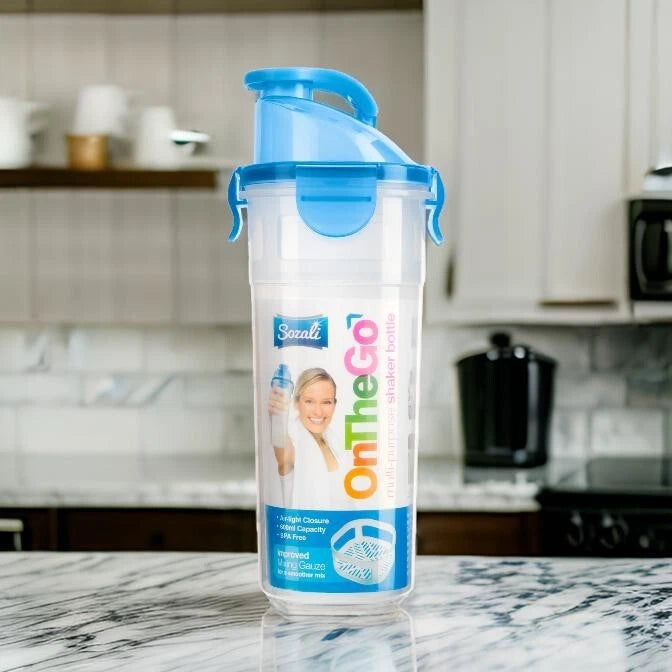 Protein Shaker Bottle 600ml Airtight Mixer Cup Pre Workout Sports Gym BPA Free