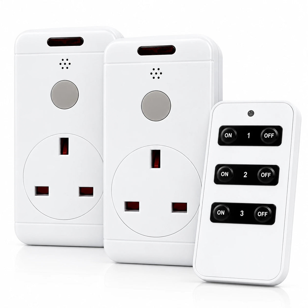 Remote Control Sockets UK 20M Range 13A Energy Saving Plug In Sockets Pack of 2