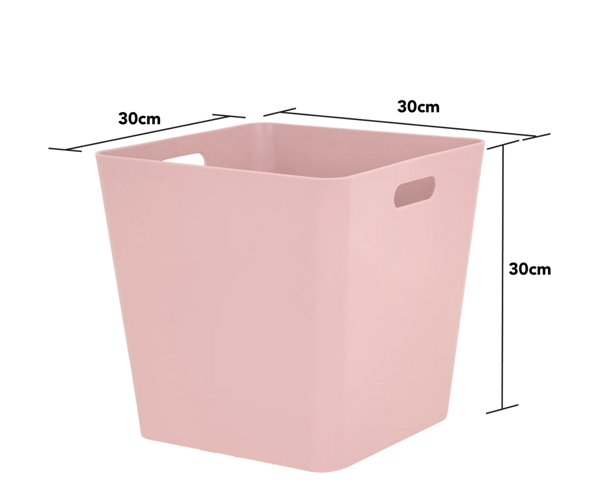 Plastic Storage Baskets Organiser Reusable Boxes Kitchen Bathroom Office Home