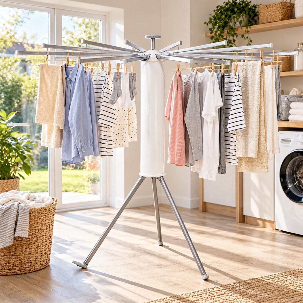 Foldable Clothes Airer Indoor Portable Laundry Clothes Dryer Rack Space Saving