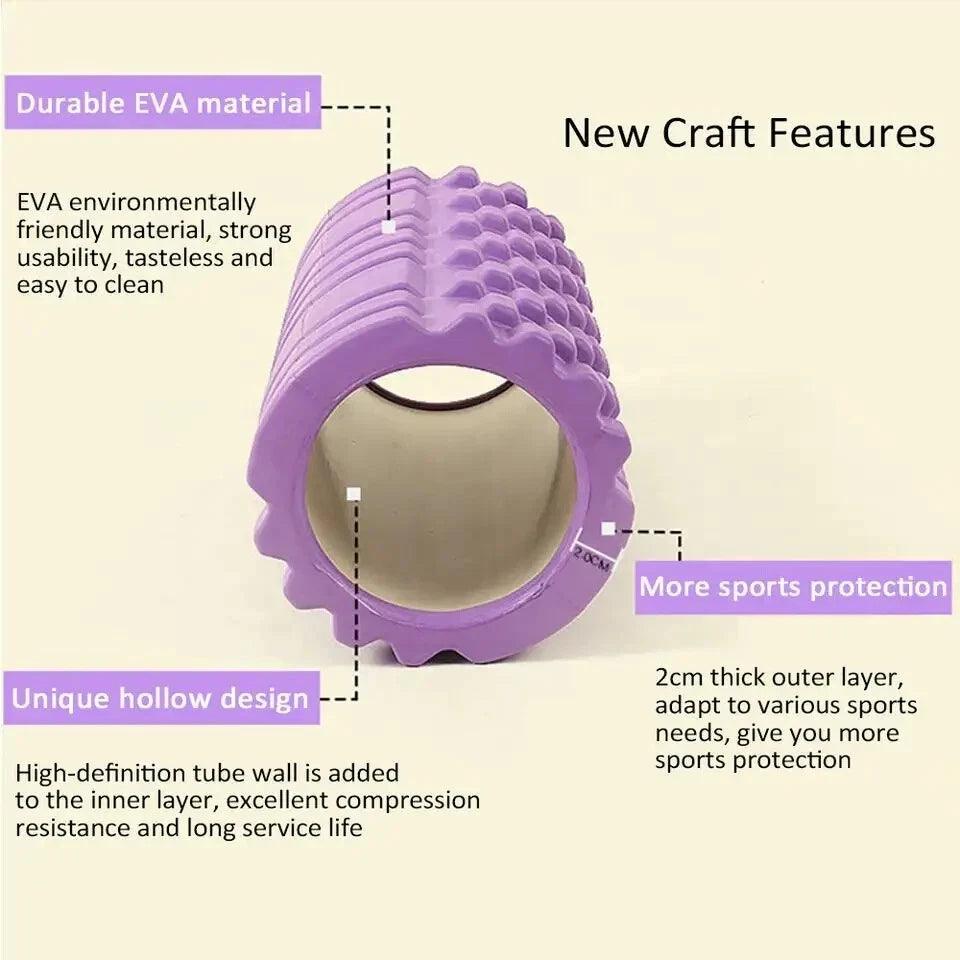 13" Exercise Foam Roller for Deep Tissue Muscle Therapy Massage Trigger Point